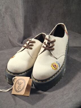 Dr. Martens Vegan 1461 Quad Retro Oxfords "Retro Ray Canvas" NWT US 8 OOS